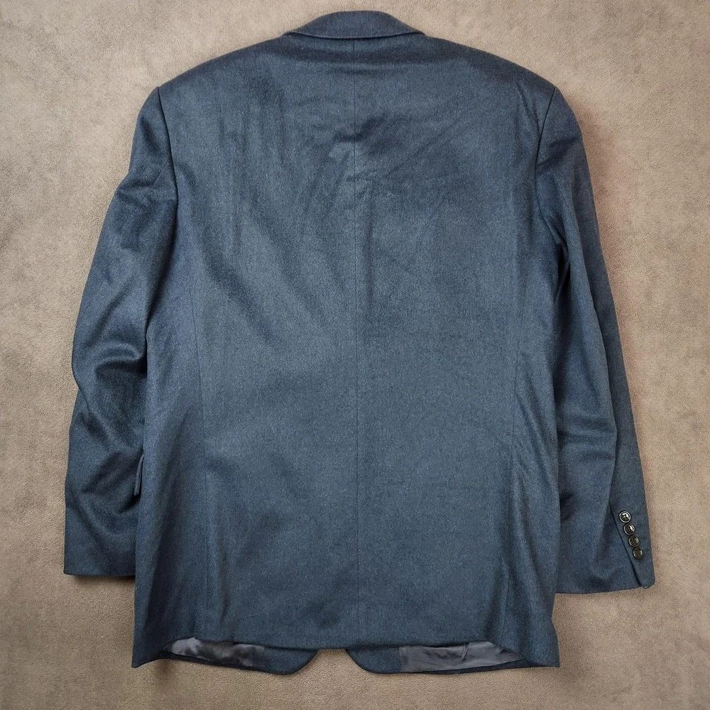 Hugo Boss Blazer Mens 42 Blue Gray Italian 100% Cashmere Cerruti 1881 Sport Coat